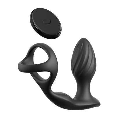 Anal Fantasy Elite Ass-Gasm Gyro-Milk Pro -  USB Rechargeable Gyrating Butt Plug with Cock Ring