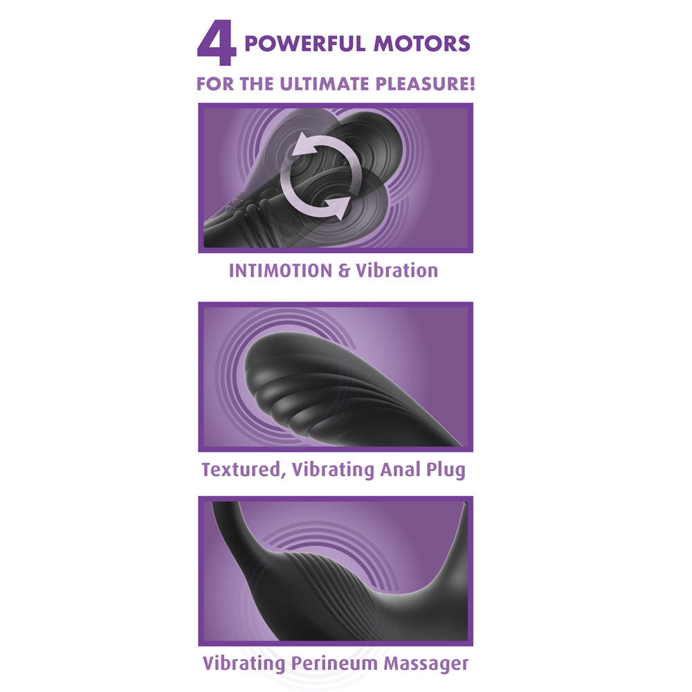 Anal Fantasy Elite Ass-Gasm intiMotion -  USB Rechargeable Quad Motor Prostate Massager with Remote