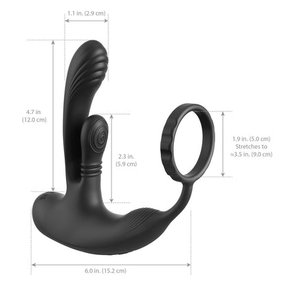 Anal Fantasy Elite Ass-Gasm intiMotion -  USB Rechargeable Quad Motor Prostate Massager with Remote