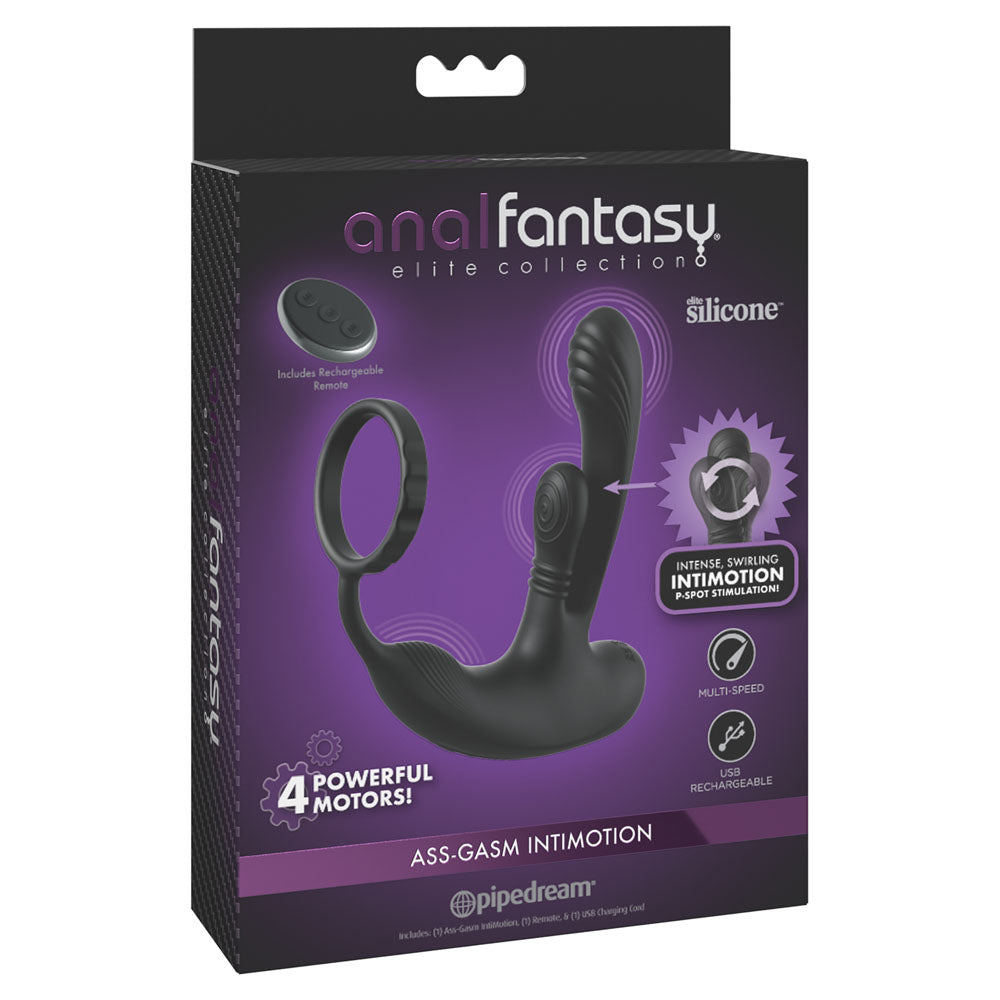 Anal Fantasy Elite Ass-Gasm intiMotion -  USB Rechargeable Quad Motor Prostate Massager with Remote