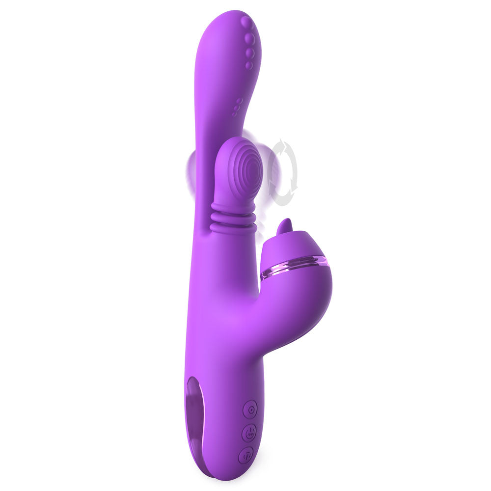 Fantasy For Her IntiMotion Pulse Pro -  24 cm USB Rechargeable Swirling & Flicking Rabbit Vibrator