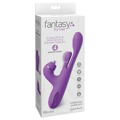 Fantasy For Her IntiMotion Pulse Pro -  24 cm USB Rechargeable Swirling & Flicking Rabbit Vibrator