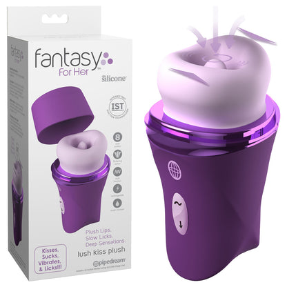 Fantasy For Her Lush Kiss Plush -  -  USB Rechargeable Licking & Sucking Stimulator