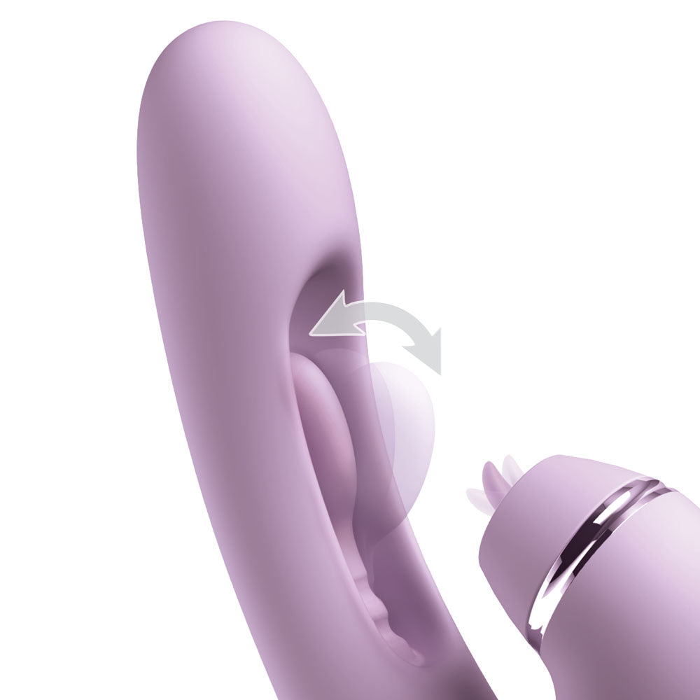 Fantasy For Her G-Touch Pulse Pro -  -  23.4 cm USB Rechargeable Rabbit Vibrator with Flicking Shaft and Tip