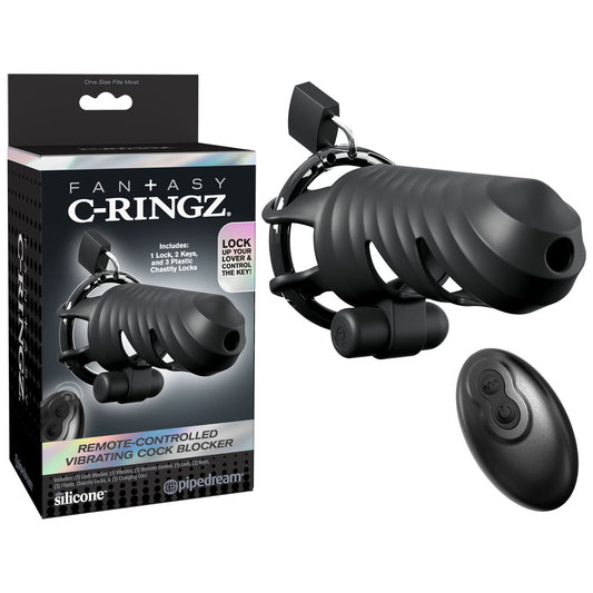 Fantasy C-Ringz Remote-Controlled Vibrating Cock Blocker -  Vibrating Cock Cage