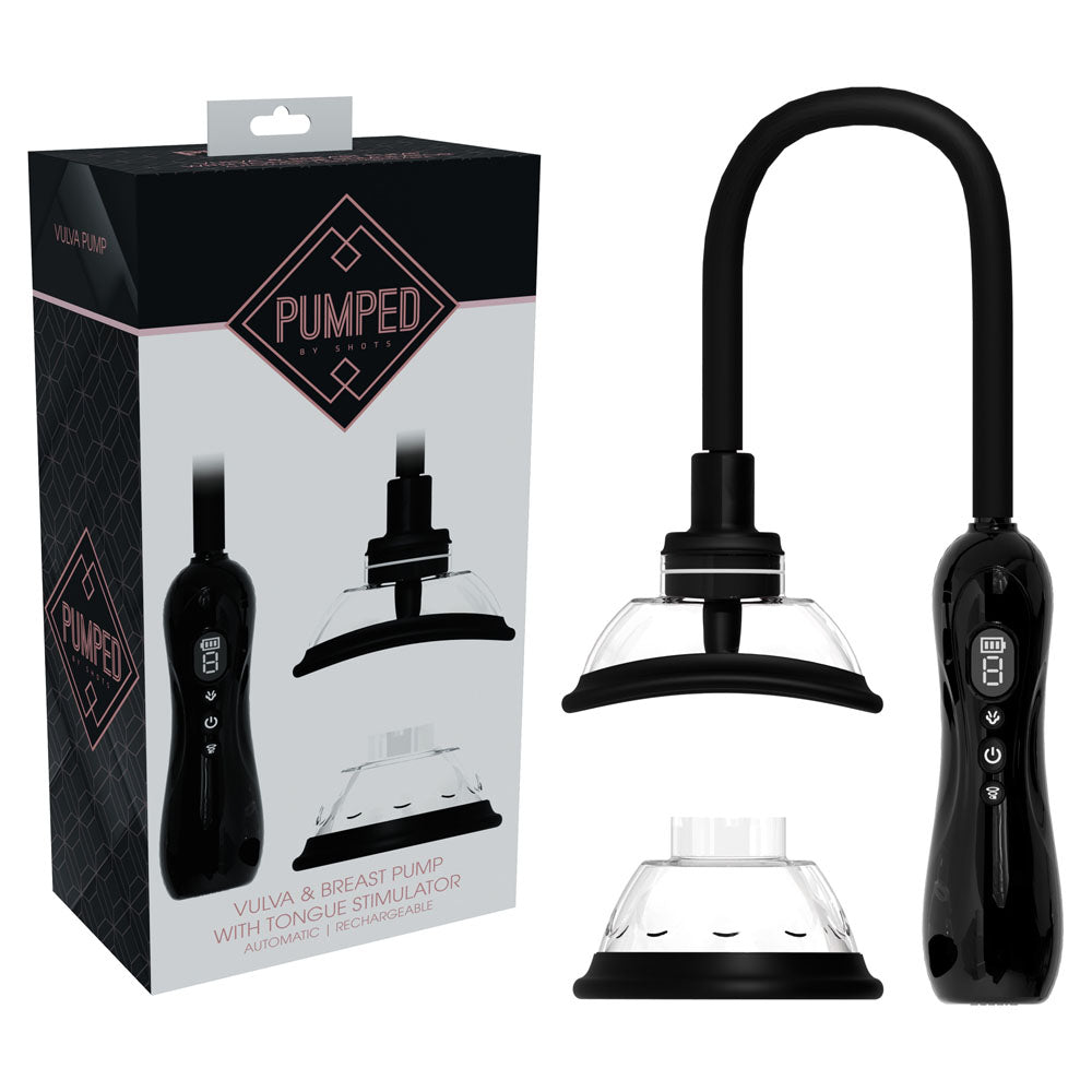 PUMPED Vulva & Breast Pump with Tongue Stimulator -  -  USB Rechargeable Ladies Pump Set