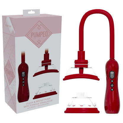 PUMPED Vulva & Breast Pump with Tongue Stimulator -  -  USB Rechargeable Ladies Pump Set