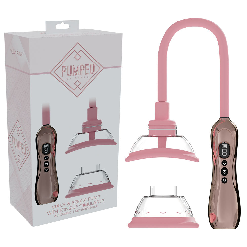PUMPED Vulva & Breast Pump with Tongue Stimulator -  -  USB Rechargeable Ladies Pump Set