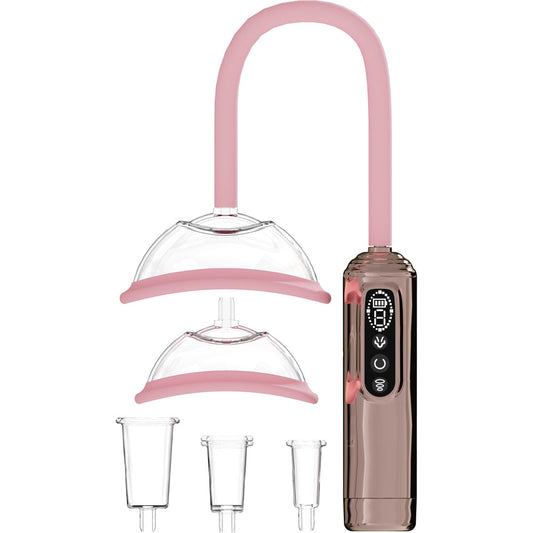 PUMPED Vulva, Breast & Nipple Pump - USB Rechargeable Ladies Pump Set – Rose Gold