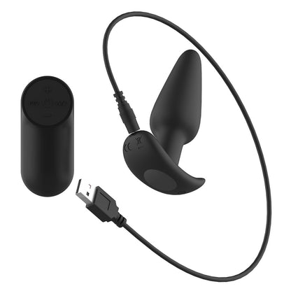 Passion Play Silicone Vibrating Butt Plug with Remote -  10.4 cm USB Rechargeable Vibrating Butt Plug with Wireless Remote