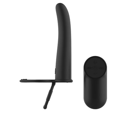 Passion Play Vibrating Double Penetrator with Remote -  USB Rechargeable Vibrating Double Penetrator Cock Ring with Wireless Remote