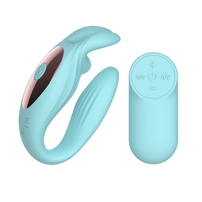 Passion Play Rabbit Couple Vibe with Remote Controller -  USB Rechargeable Couples Vibrator with Wireless Remote