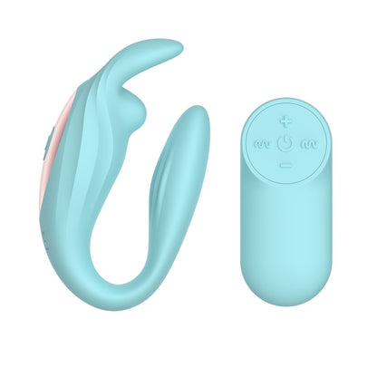 Passion Play Rabbit Couple Vibe with Remote Controller -  USB Rechargeable Couples Vibrator with Wireless Remote