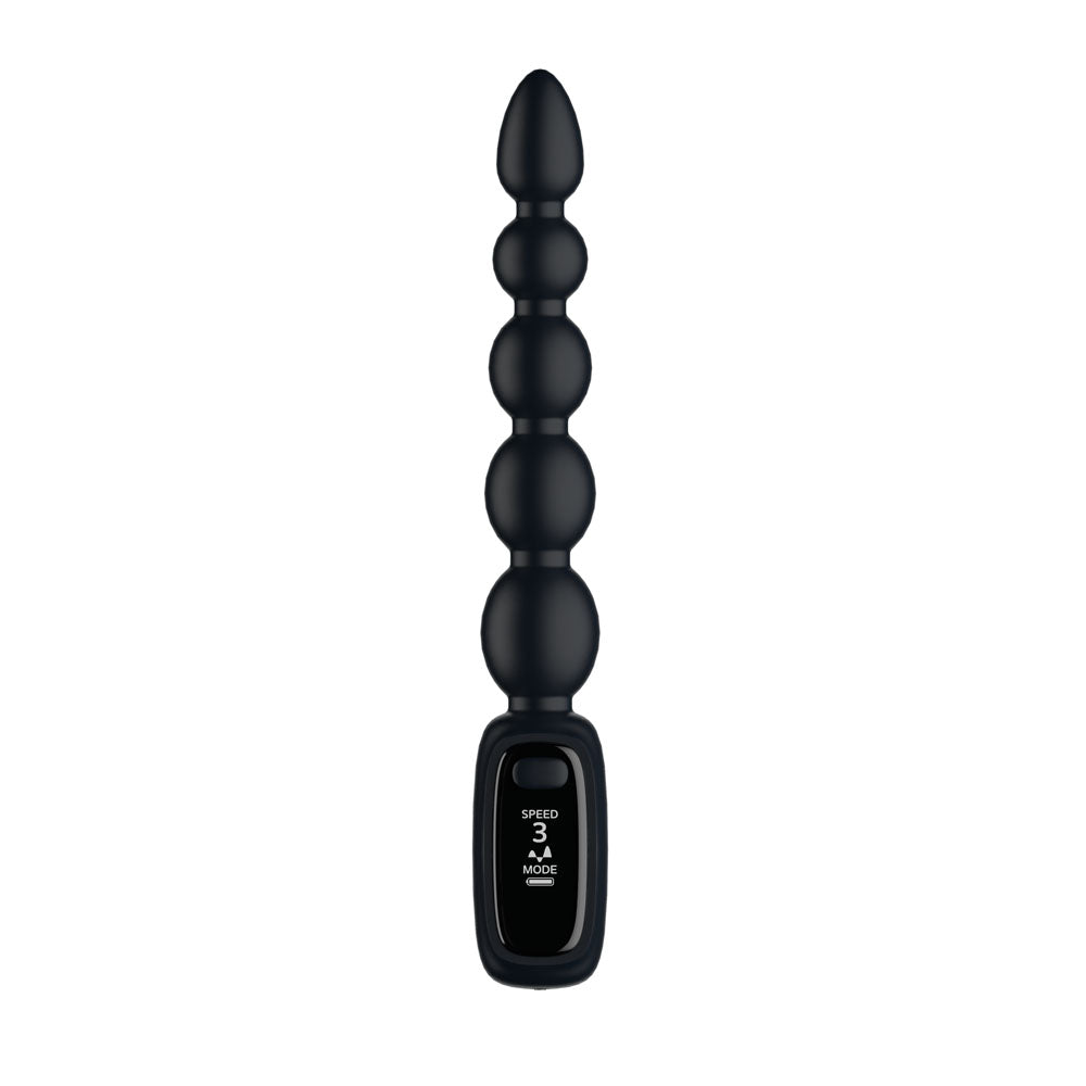 Passion Play Vibrating Anal Beads with LED Screen -  23 cm USB Rechargeable Vibrating Anal Beads