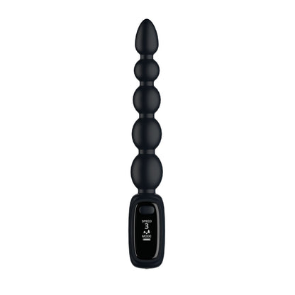 Passion Play Vibrating Anal Beads with LED Screen -  23 cm USB Rechargeable Vibrating Anal Beads