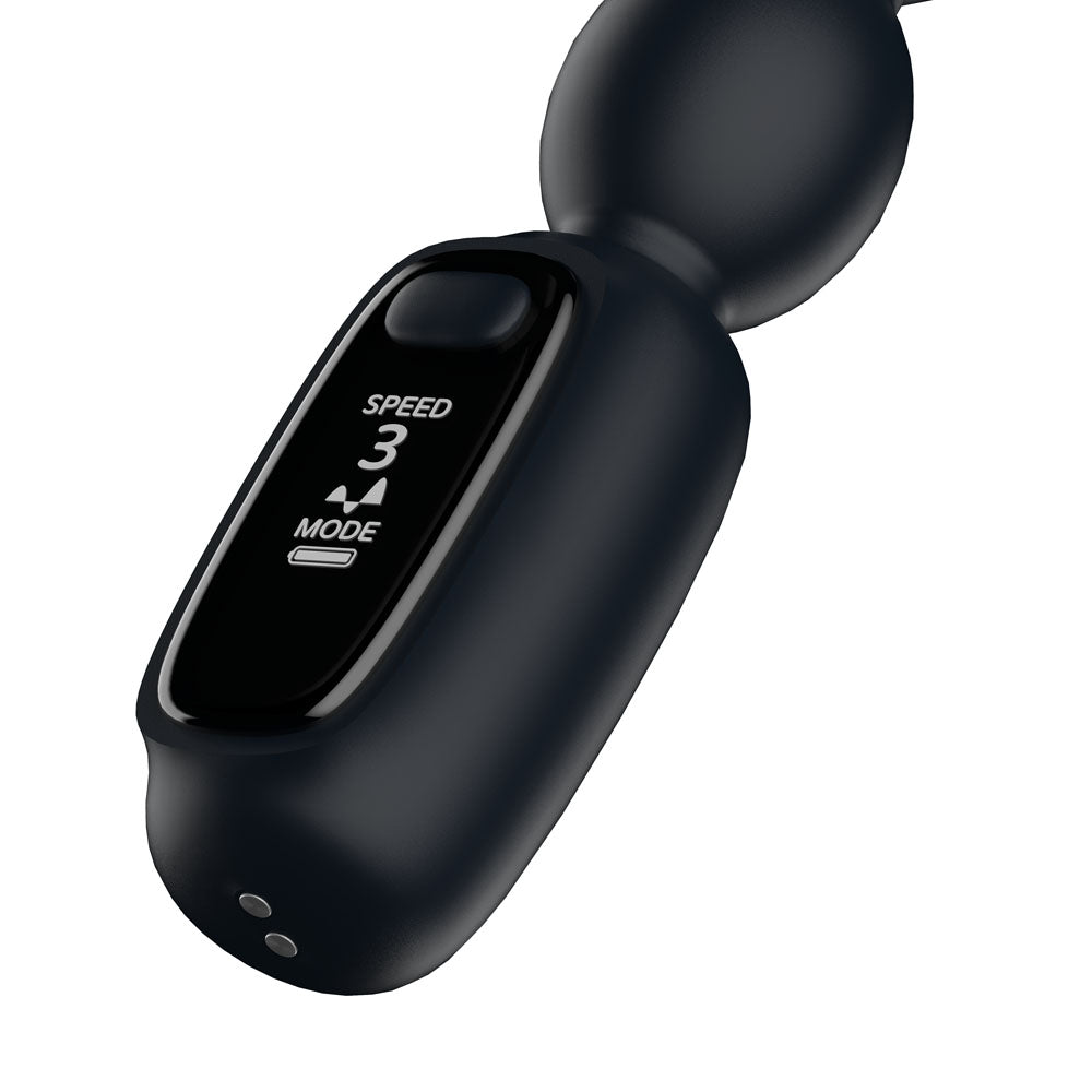 Passion Play Vibrating Anal Beads with LED Screen -  23 cm USB Rechargeable Vibrating Anal Beads