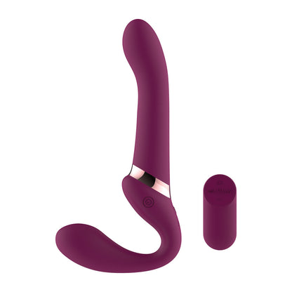 Passion Play Strap-less Dildo with Remote Controller -  25 cm USB Rechargeable Strapless Strap-On with Wireless Remote