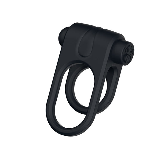 Passion Play Silicone Vibrating Dual Cockring -  USB Rechargeable Cock & Balls Ring