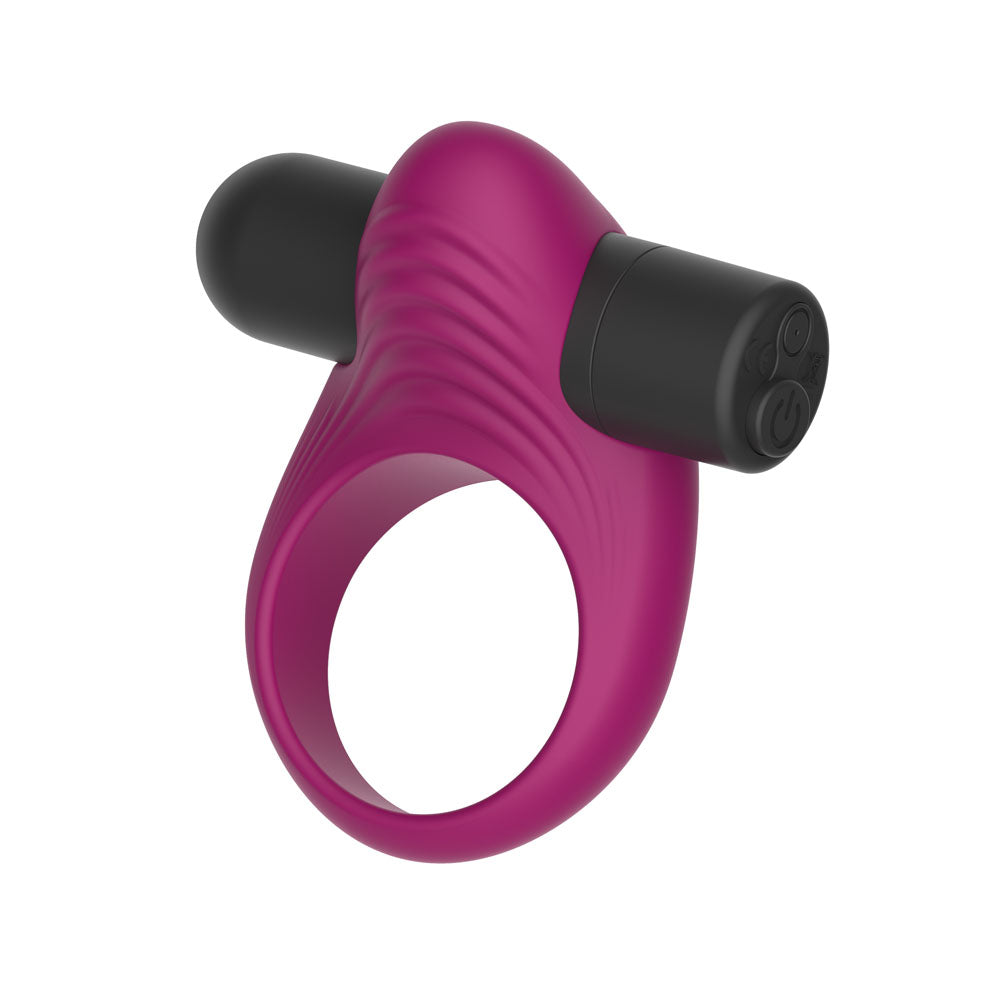 Passion Play Silicone Vibrating Cockring -  USB Rechargeable Vibrating Penis Ring