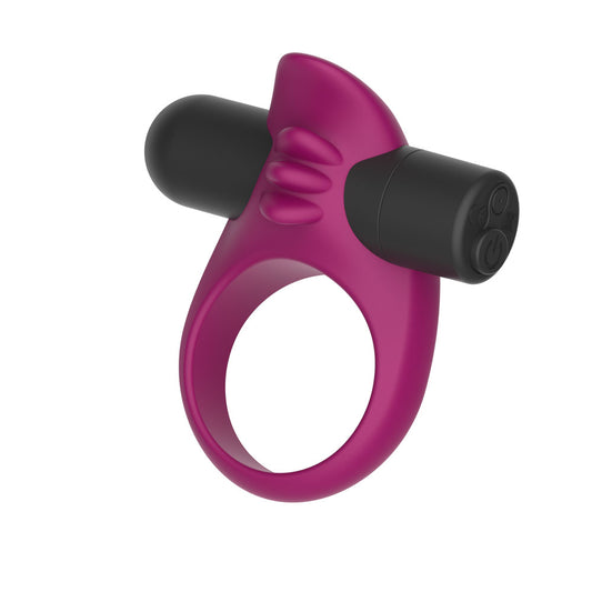 Passion Play Silicone Vibrating Cockring -  USB Rechargeable Vibrating Penis Ring
