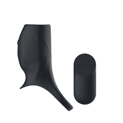 Passion Play Vibrating Cockring Sleeve -  USB Rechargeable Vibrating Penis Sleeve with Wireless Remote