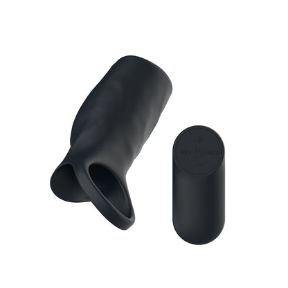Passion Play Vibrating Cockring Sleeve -  USB Rechargeable Vibrating Penis Sleeve with Wireless Remote