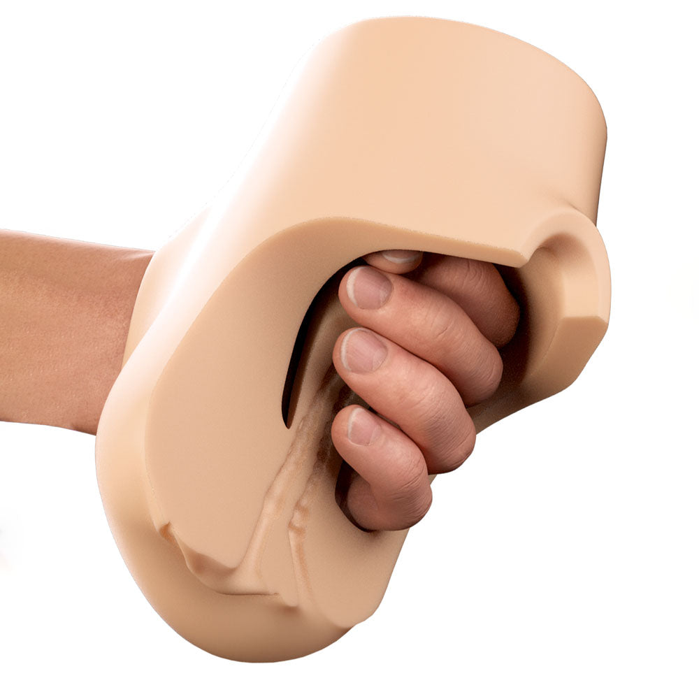 PDX Plus Double Pounder Vibrating Squeeze Stroker -  -  USB Rechargeable Vibrating Vagina Stroker