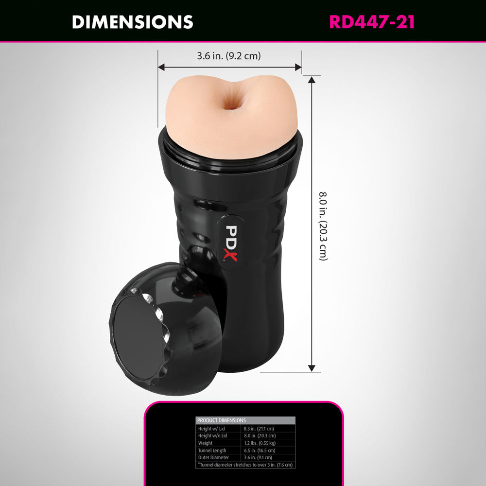 PDX Wet Bussies Super Bangin Butt - Light -  Anal Stroker