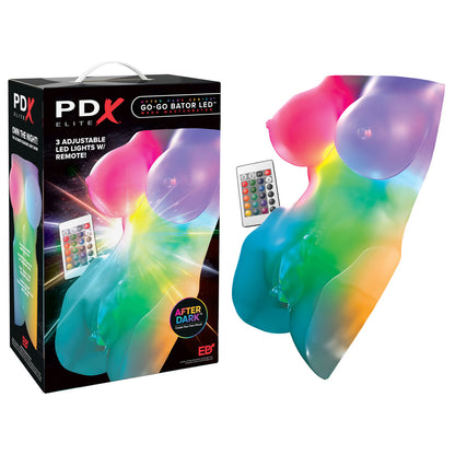 PDX Elite Go-Go Bator LED Mega Masturbator -  with LED Mini Torso Masturbator