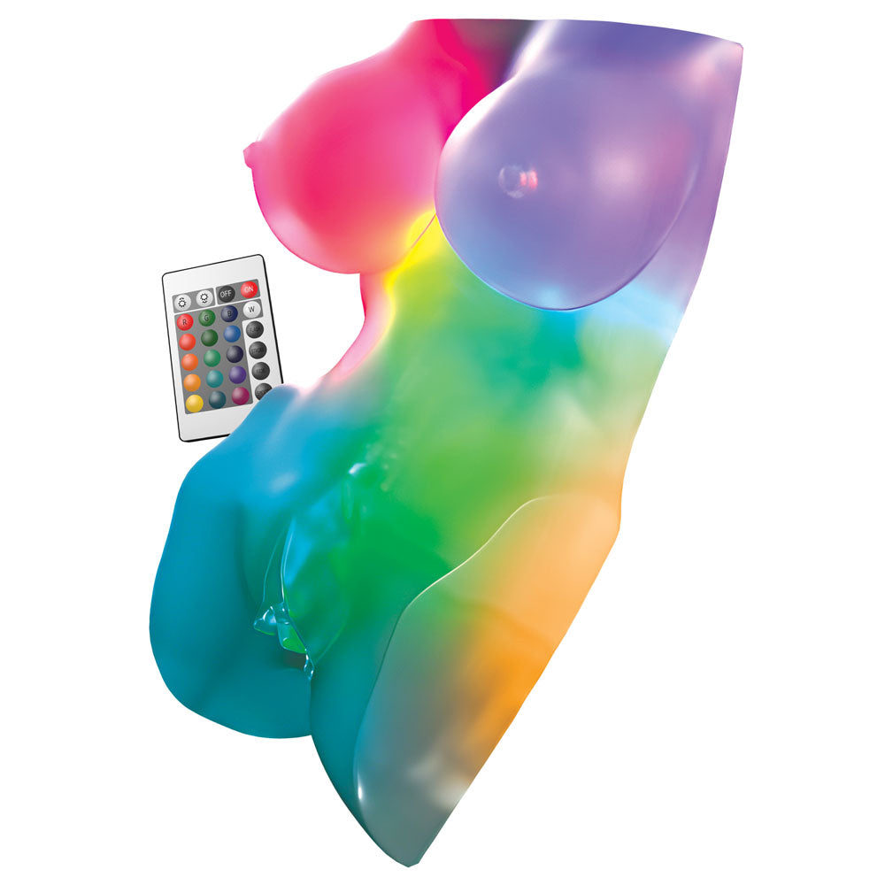PDX Elite Go-Go Bator LED Mega Masturbator -  with LED Mini Torso Masturbator