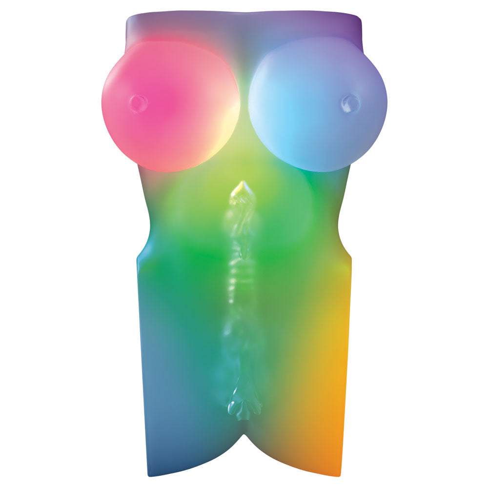 PDX Elite Go-Go Bator LED Mega Masturbator -  with LED Mini Torso Masturbator