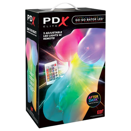 PDX Elite Go-Go Bator LED Mega Masturbator -  with LED Mini Torso Masturbator