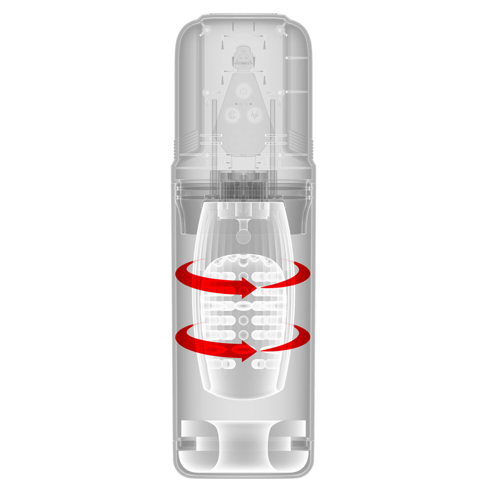 PDX Elite Mega-Bator Pro -  USB Rechargeable Vibrating & Spinning Auto Stroker