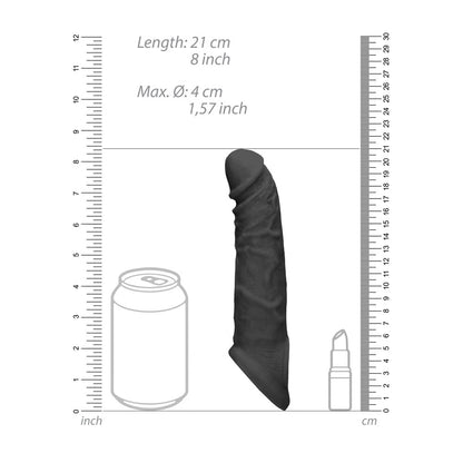 REALROCK 8'' Realistic Penis Extender with Rings -  -  20.3 cm Penis Extension Sleeve