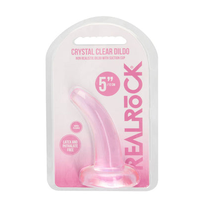 REALROCK Non Realistic Dildo With Suction Cup - 11.5 cm -  11.5 cm Curved Pegging Dong