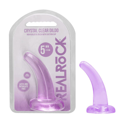 REALROCK Non Realistic Dildo With Suction Cup - 11.5 cm -  11.5 cm Curved Pegging Dong