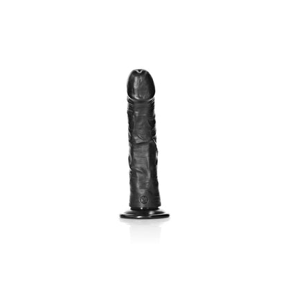 REALROCK Realistic Regular Curved Dildo with Suction Cup - 20 cm -  20 cm (8'') Dong