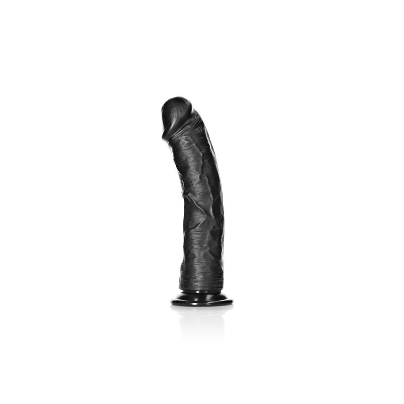 REALROCK Realistic Regular Curved Dildo with Suction Cup - 23 cm -  23 cm (9'') Dong