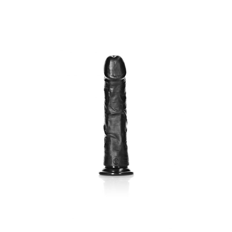 REALROCK Realistic Regular Curved Dildo with Suction Cup - 23 cm -  23 cm (9'') Dong