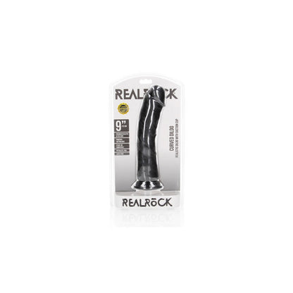 REALROCK Realistic Regular Curved Dildo with Suction Cup - 23 cm -  23 cm (9'') Dong