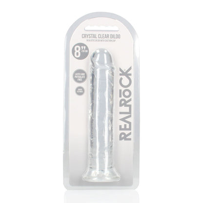 REALROCK 20 cm Straight Dildo - Transparent -  20 cm (8'') Dong