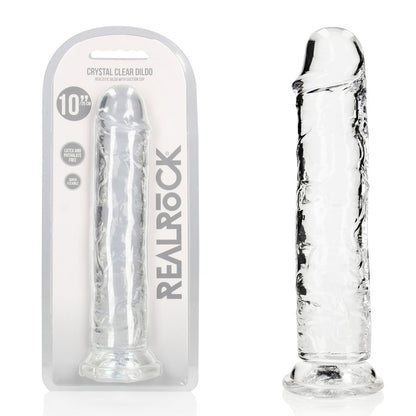REALROCK 28 cm Straight Dildo - Transparent -  28 cm (10'') Dong