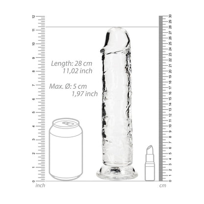 REALROCK 28 cm Straight Dildo - Transparent -  28 cm (10'') Dong