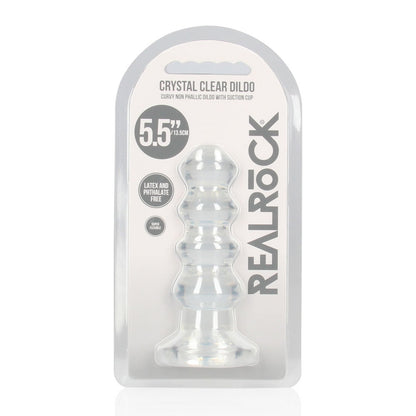 REALROCK 14 cm Curvy Anal Plug - Transparent -  14 cm (4.5'') Butt Plug