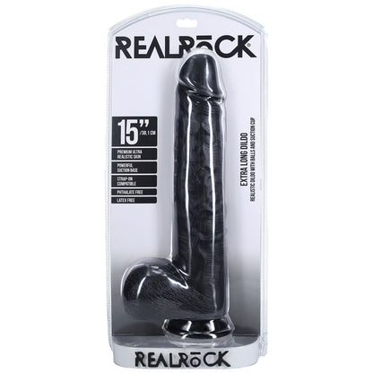 REALROCK 38cm Extra Long Dildo with Balls -  -  38 cm (15'') Extra Long Dong