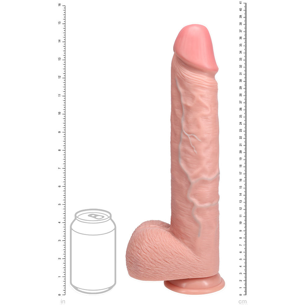 REALROCK 38cm Extra Long Dildo with Balls -  -  38 cm (15'') Extra Long Dong