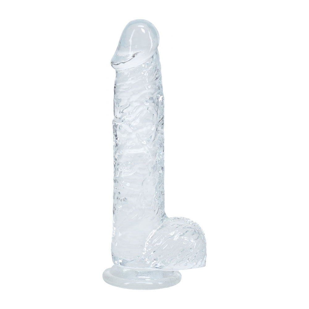 REALROCK 5'' Crystal  Dildo with Balls -  -  14.7 cm Dong
