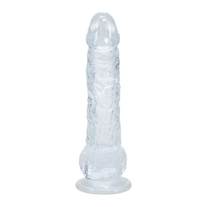 REALROCK 5'' Crystal  Dildo with Balls -  -  14.7 cm Dong