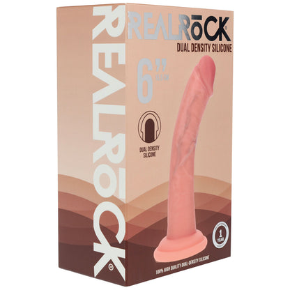 REALROCK Dual Density Silicone 6'' Curved Dildo -  -  17 cm Dildo
