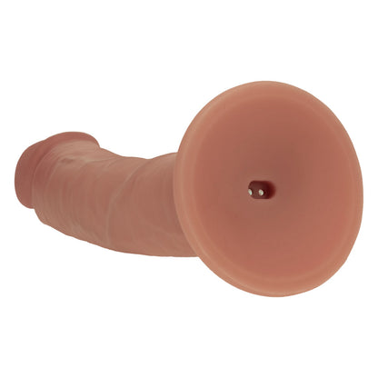 REALROCK Dual Density 6'' Vibrating Silicone Dildo - Tan - Tan 15.2 cm USB Rechargeable Vibrating Dildo